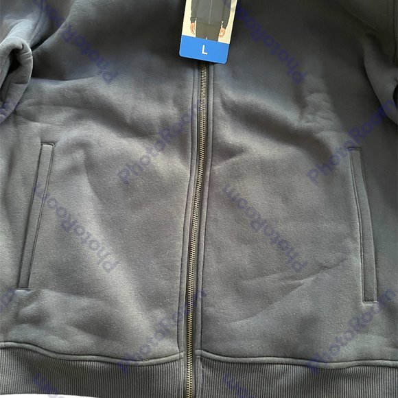 Men's Full Zip Hoodie Jacket, Kirkland signature, L, Blue, NWT - Picture 6 of 12